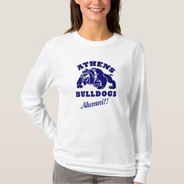 Atenas Bulldog camisa de manga larga para mujeres 