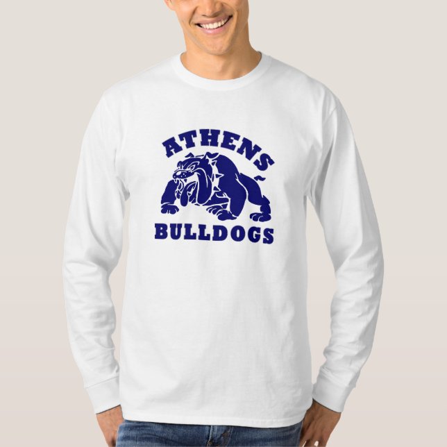 Atenas Bulldog camiseta de manga larga para hombre (Anverso)
