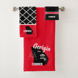 Atenas Georgia Negro y Rojo