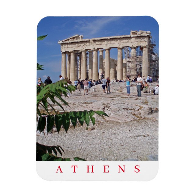 Atenas Parthenon con vistas panorámicas imán de ne (Vertical)
