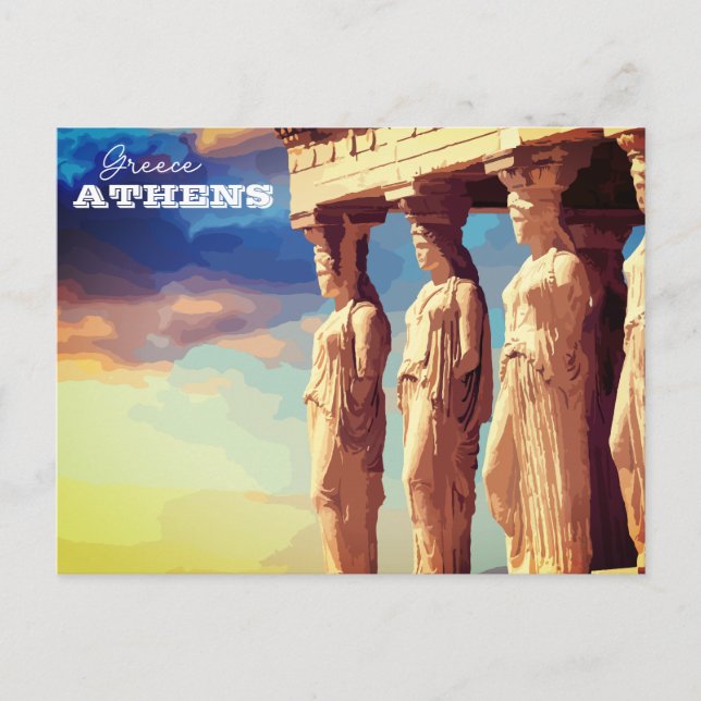 Atenas, tarjeta postal de Grecia (Anverso)