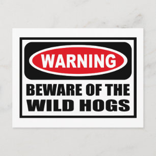ATENCIÓN DE AVISO DE LA postal WILD HOGS