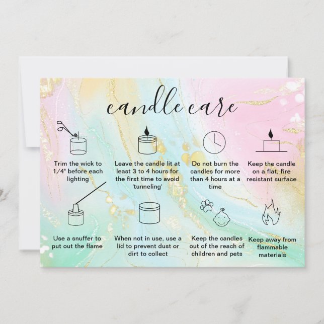 Atención de Velas Gracias Tarjeta Añadir Logo Unic (Anverso)