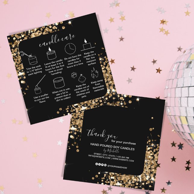 Atención de Velas Gracias Tarjeta Añadir Su Logoti (Subido por el creador)