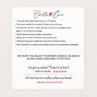 Atención de velas y tarjeta de visita plegada grac