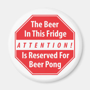¡Atención! Imán de Pong de la cerveza