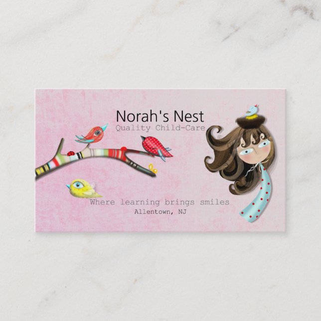 Atención infantil de calidad Norah: tarjeta de vis (Anverso)