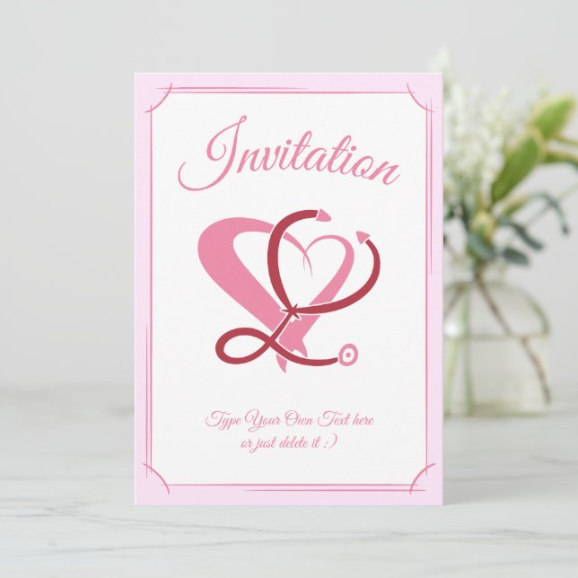 Atención Médica, Enfermera. Plantilla de estetiosc (Anverso de pie)