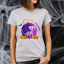 Aterrador pastor alemán Halloween camiseta de luna