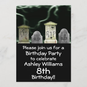 Aterradora invitación a fiesta de cumpleaños