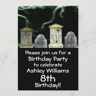Aterradora invitación a fiesta de cumpleaños