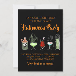 Aterradora invitación a fiesta de personalizable d