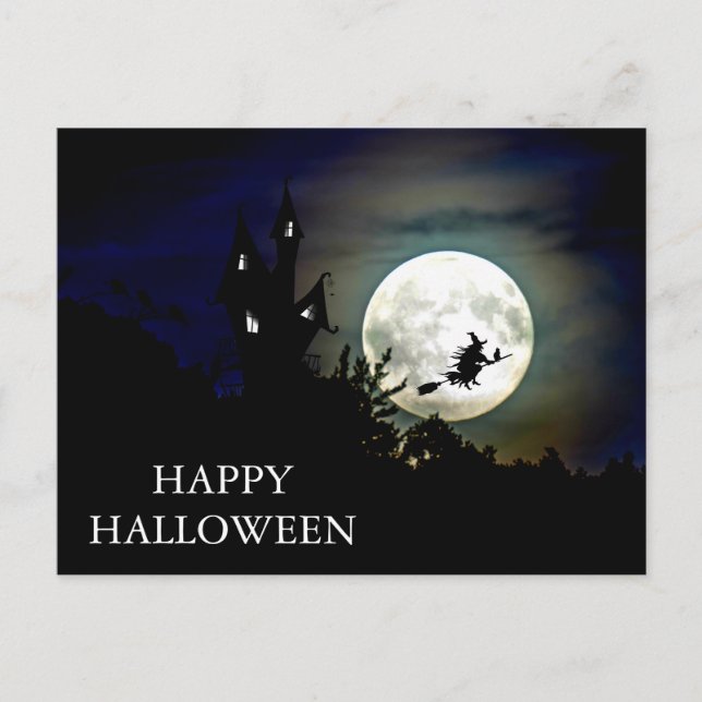 Aterradora noche de Halloween con tarjeta postal p (Anverso)