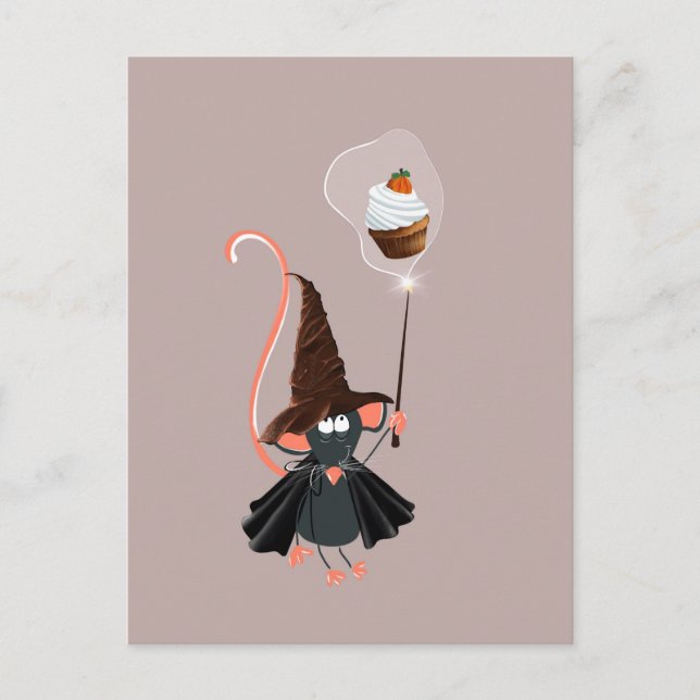 Aterradora postal nocturna de Halloween (Anverso)