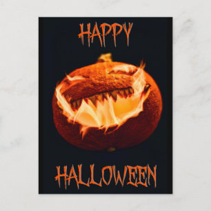 Aterradora postal nocturna de Halloween