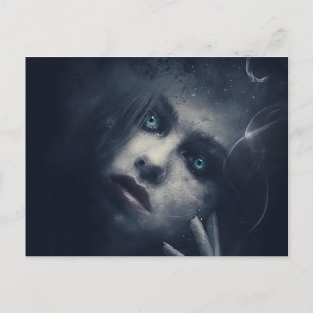 Aterradora postal nocturna de Halloween (Anverso)