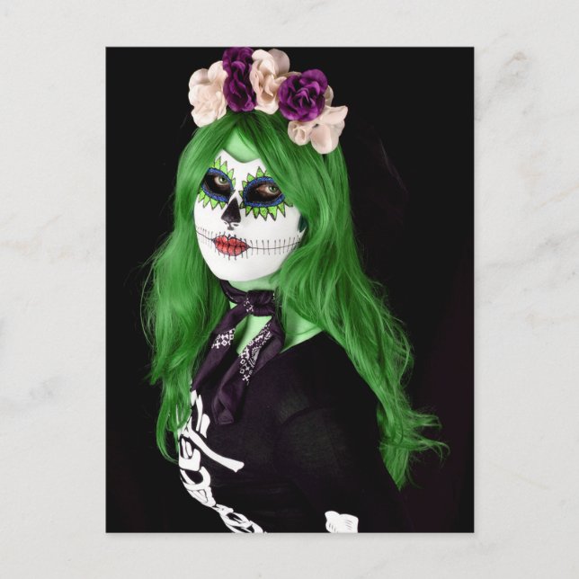 Aterradora postal nocturna de Halloween (Anverso)