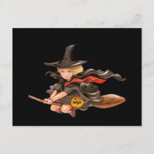 Aterradora postal nocturna de Halloween