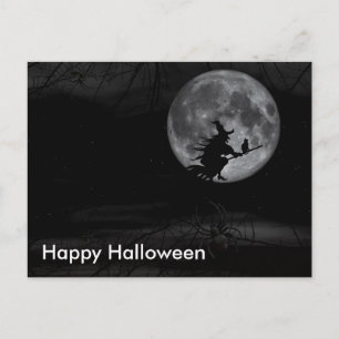 Aterradora postal nocturna de Halloween