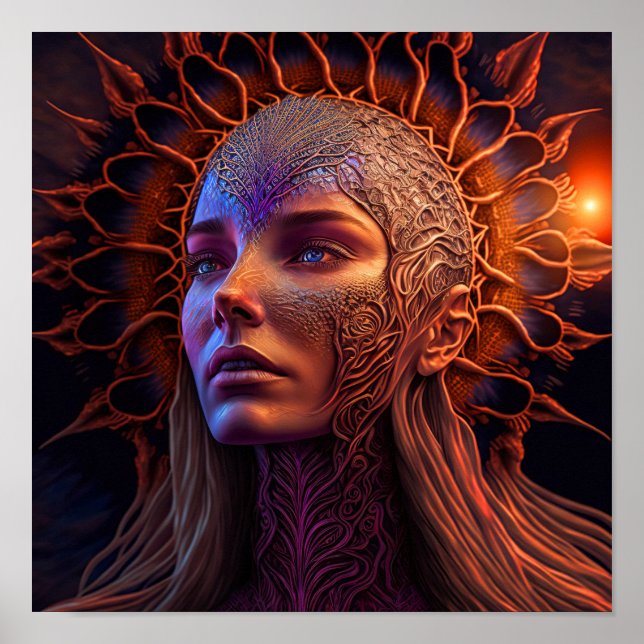 Athena - Prensa de arte en pared de diosa griega f (Frente)