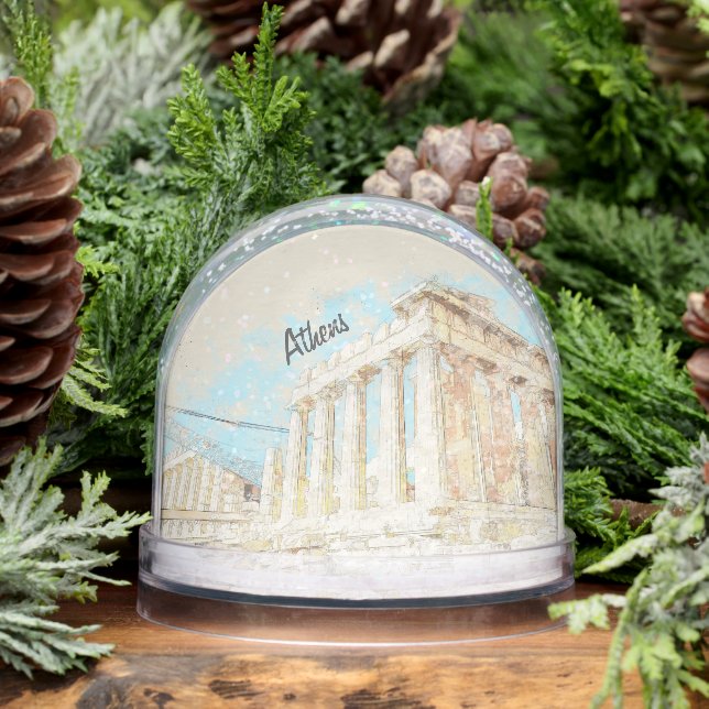 Athens Greece Travel Snow Globe – Ancient City Lan (Invierno)