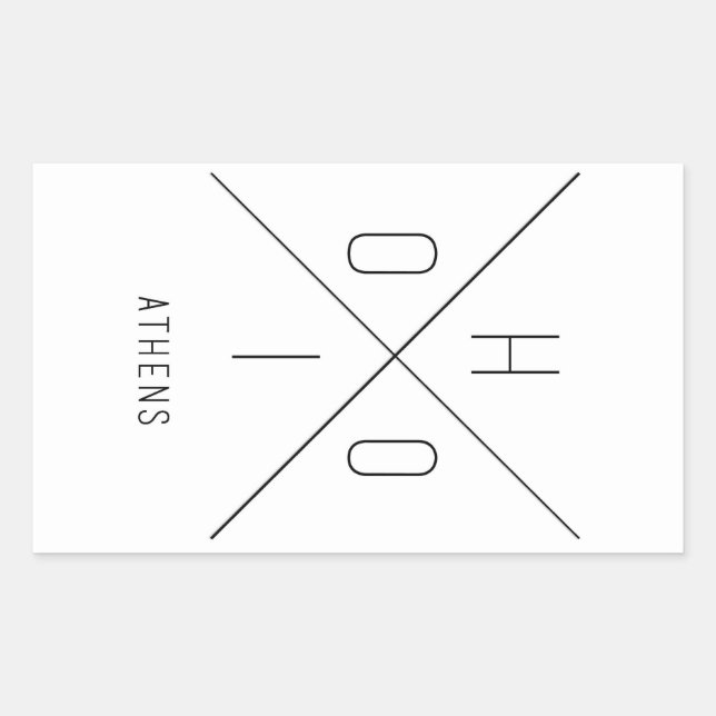 Athens Ohio Pegatina (Anverso)