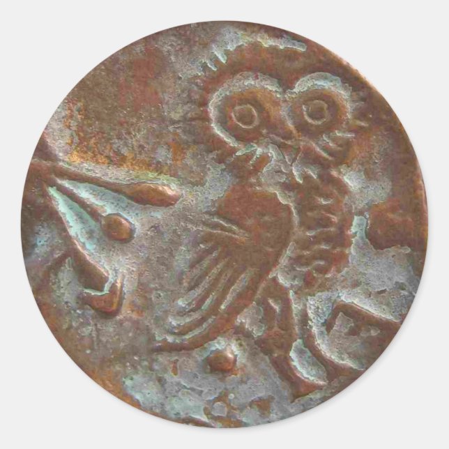 Athens Owl Pegatina (Anverso)