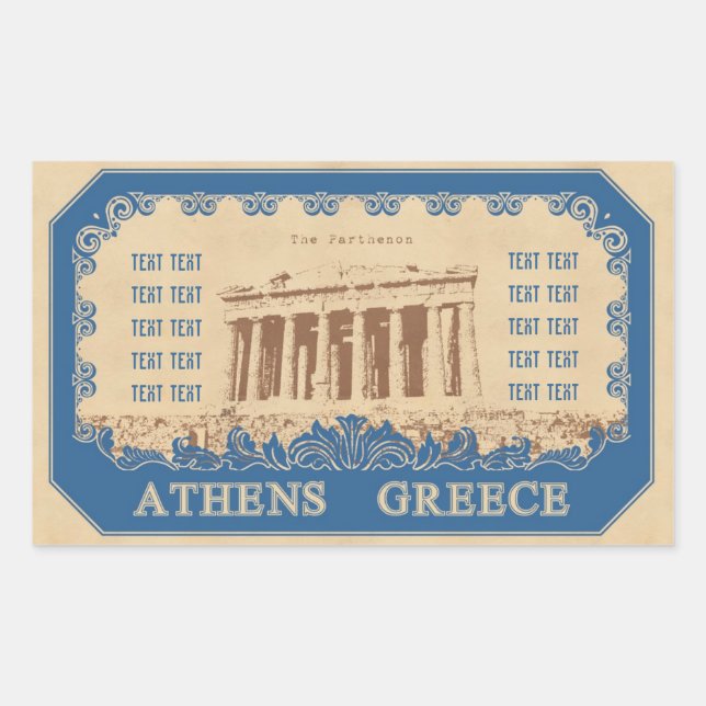 athens pegatina (Anverso)