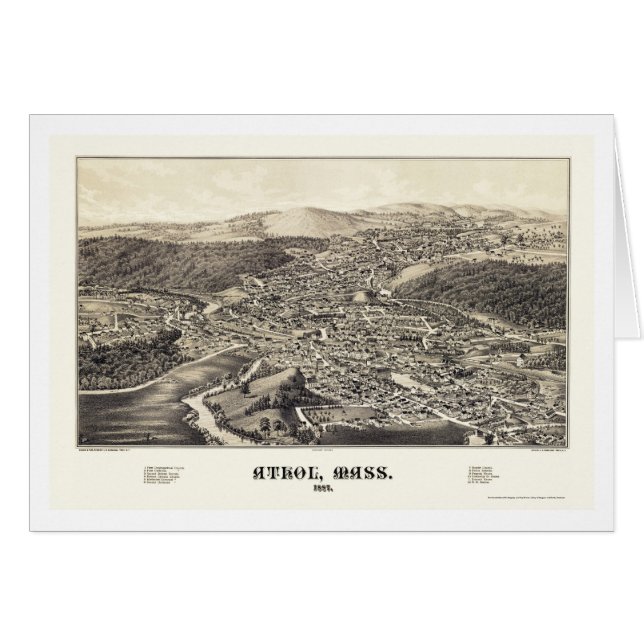 Athol, mapa panorámico de las MAMÁES - 1887 (Anverso (Horizontal))
