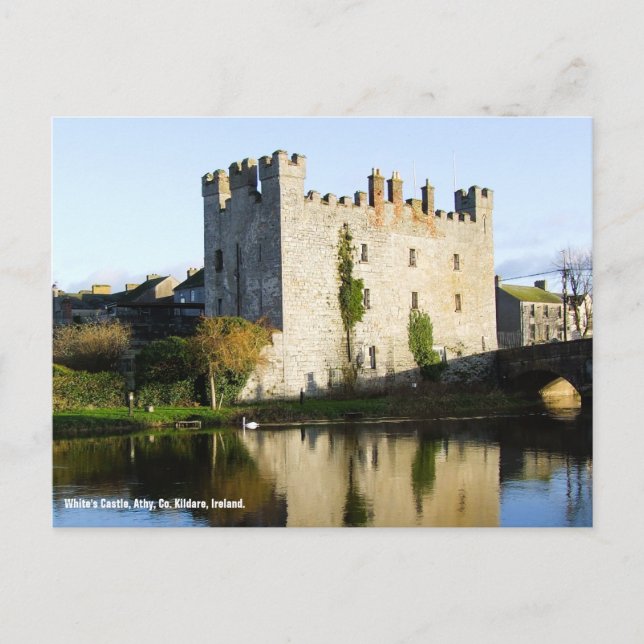 Athy, Athy, Castillo de White, postal de Kildare I (Anverso)