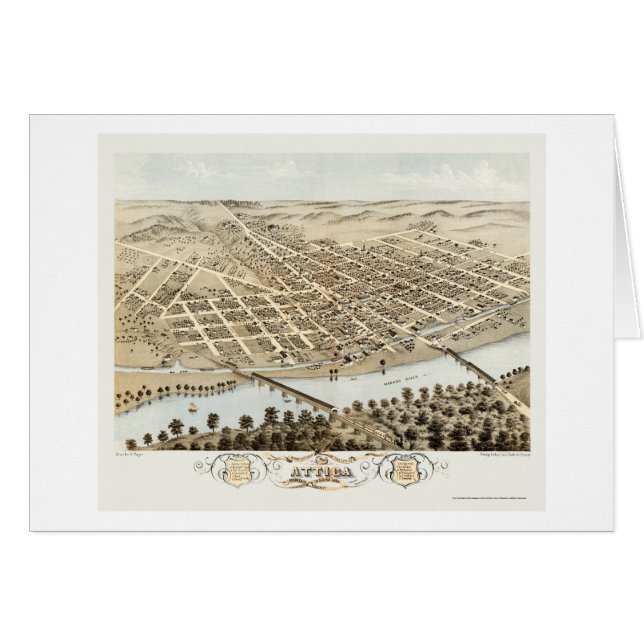 Atica, EN el mapa panorámico - 1869 (Anverso (Horizontal))