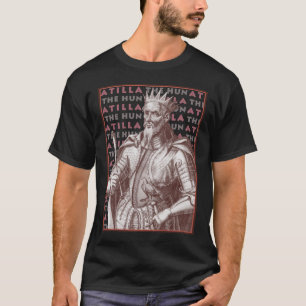 Atilla el Hun - camiseta con el retrato antiguo