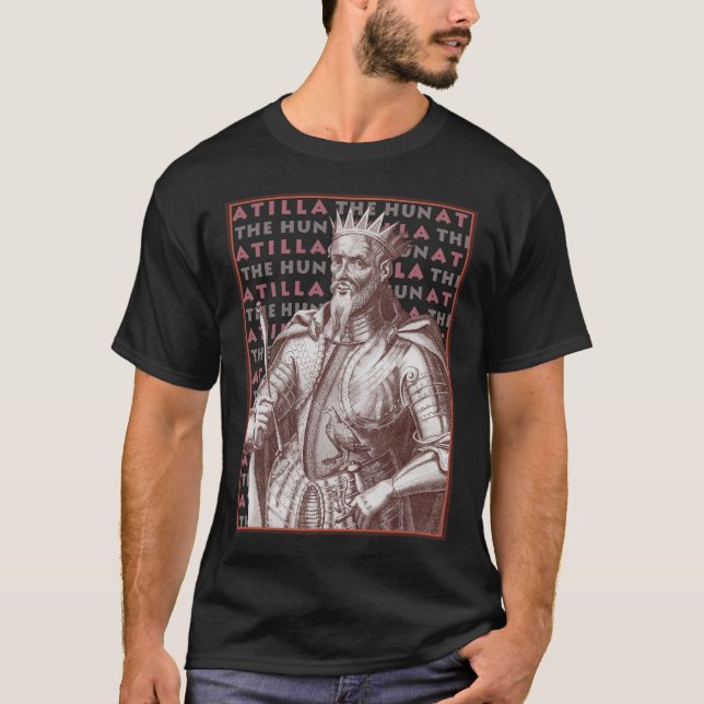 Atilla el Hun - camiseta con el retrato antiguo (Anverso)