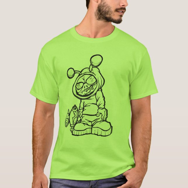 ¡¡¡ATL ALIENS A LA Camiseta básica de los hombres! (Anverso)