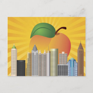 Atlanta Georgia con postal de Peach