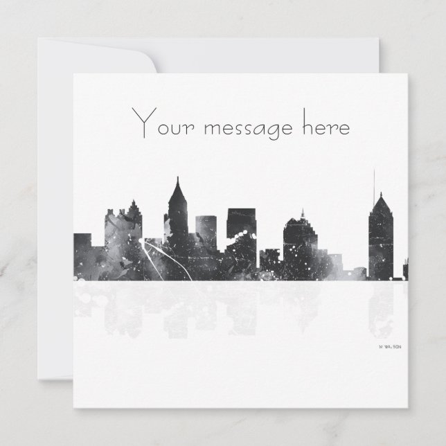 ATLANTA GEORGIA SKYLINE - Invitaciones (Anverso)