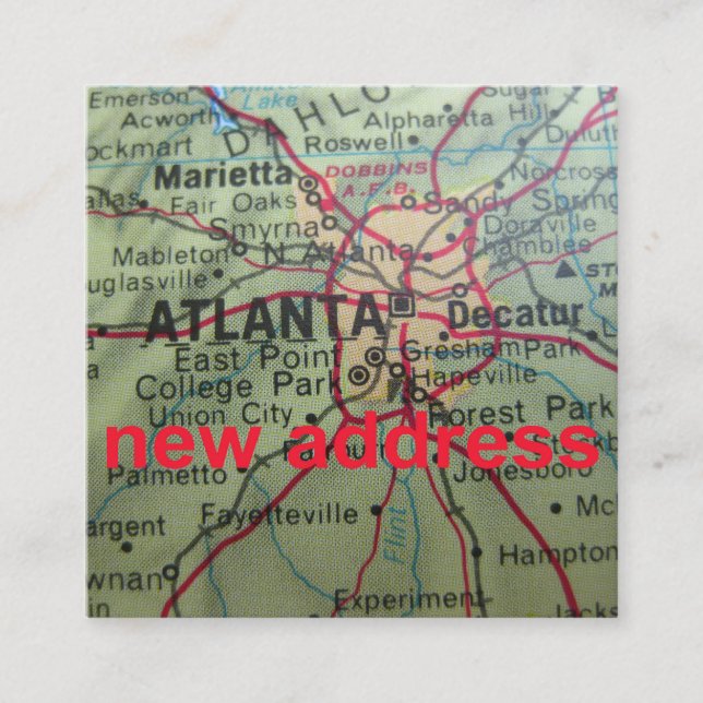 atlanta Hemos movido nueva tarjeta de dirección (Anverso)