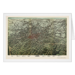 Atlanta, mapa panorámico del GA - 1892