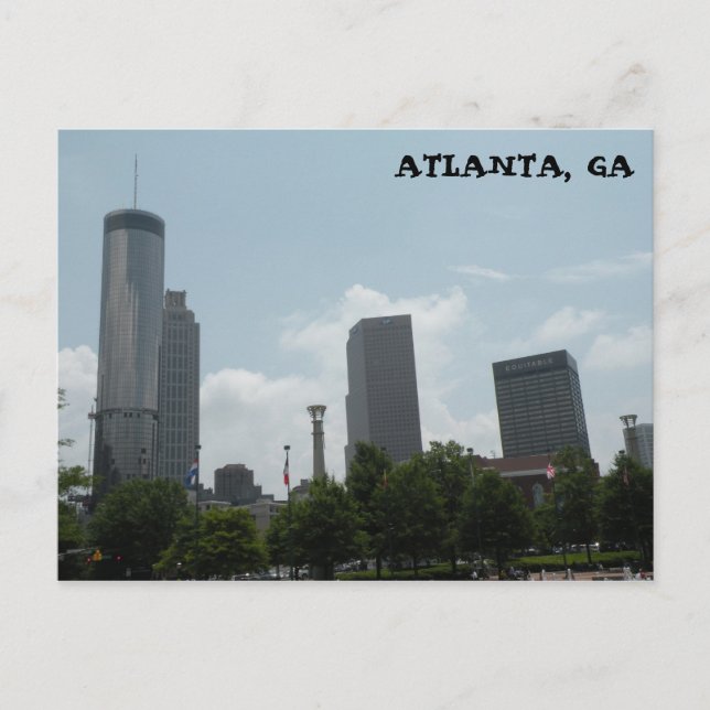 Atlanta, tarjeta postal GA (Anverso)