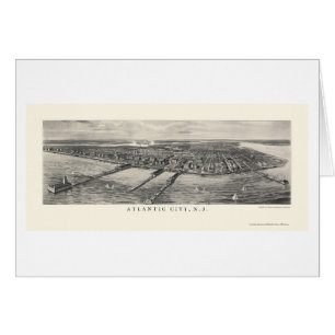 Atlantic City, mapa panorámico de NJ - 1905