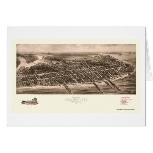 Atlantic City, mapa panorámico de NJ - 1909
