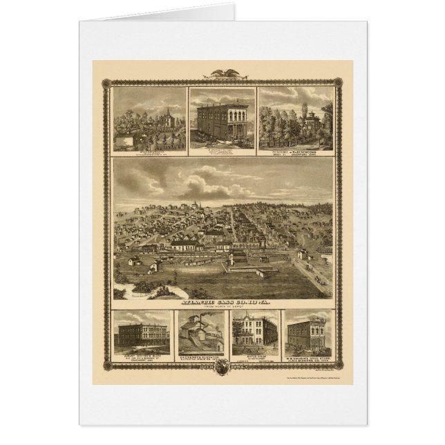 Atlántico, mapa panorámico de IA - 1875 (Frente)