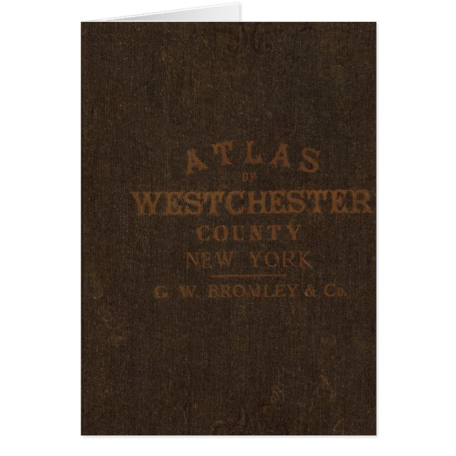 Atlas del condado de Westchester, NY (Frente)