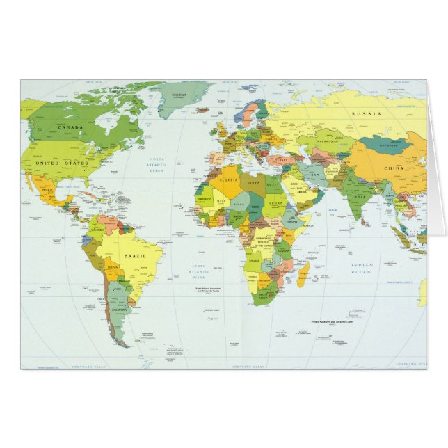 Atlas del País del Mapa Mundial (Anverso (Horizontal))