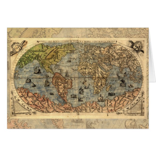 Atlas histórico de la cosecha de mapas del mundo (Anverso (Horizontal))