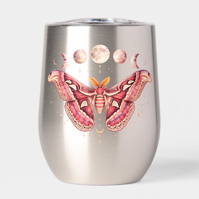 Atlas Moth Celestial Moon Phase | Boho Lunar Art (Frente)