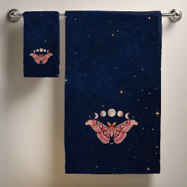 Atlas Moth Night Sky Cosmos Moon Phase | Boho Art