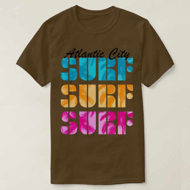 Atlc City New Jersey Surfing Beach Ocean Summ (Diseño del anverso)
