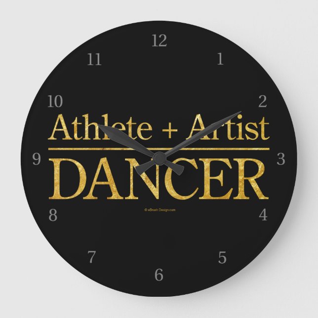 Atleta + artista = bailarín reloj grande (Anverso)