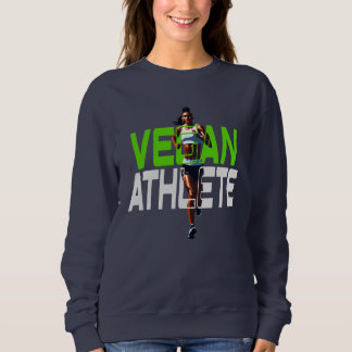 atleta vegana, camiseta sudadera